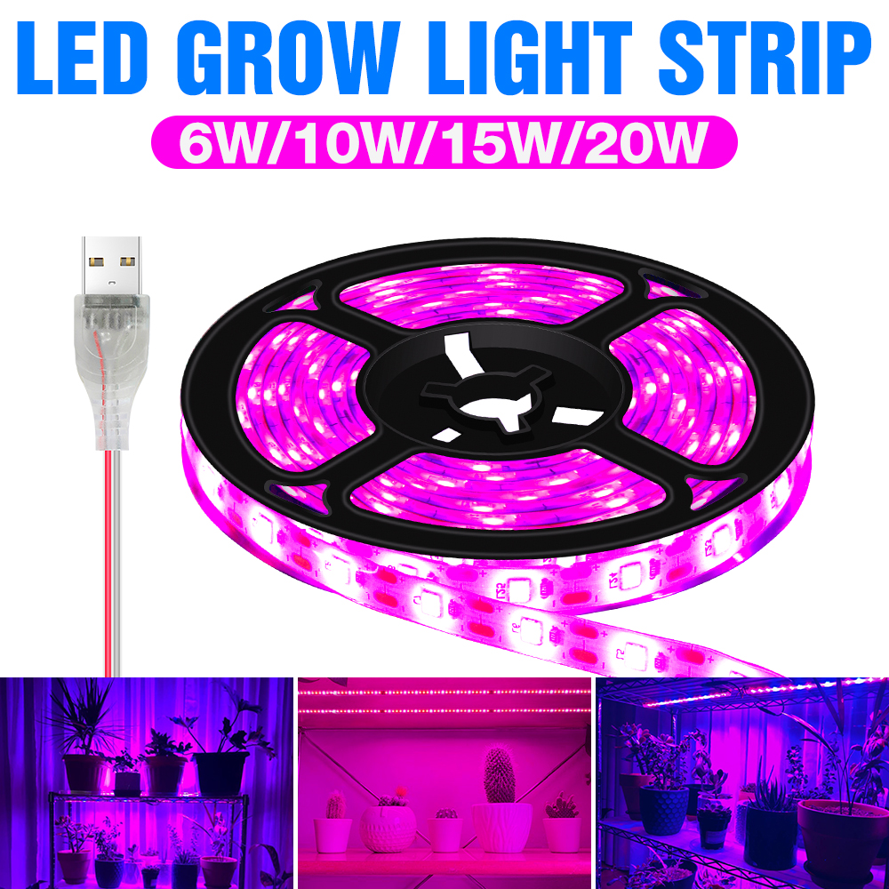 USB LED Wachsen Licht Gesamte Spektrum Phytolamp UV Hydrokultur Anlage Lampen Für Gewächshaus Blume Samen LED Phyto Wachstum Lichter Streifen