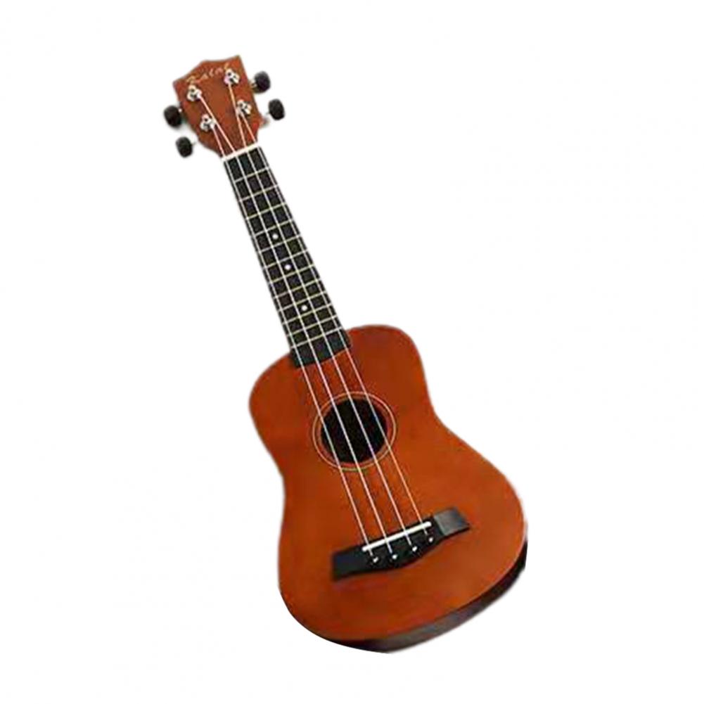 Ukelele soprano de madera de 21 pulgadas, instrumento musical de Bajo soprano para principiantes, cuello de guitarra exquisito de 4 cuerdas, para niños
