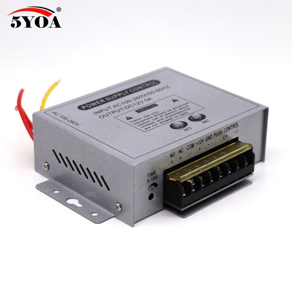 Access Control Power Supply 12V 5A High End Door RFID Fingerprint Supplier Adapter Covertor System Machine DC AC 100~260V
