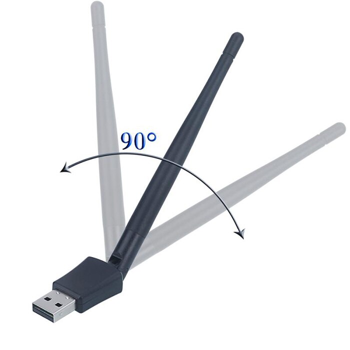 802.11B/G/N/AC double bande 600Mbps RTL8811CU sans fil USB WiFi adaptateur dongle avec 2.4G & 5.8G antenne Wifi externe pour ordinateur
