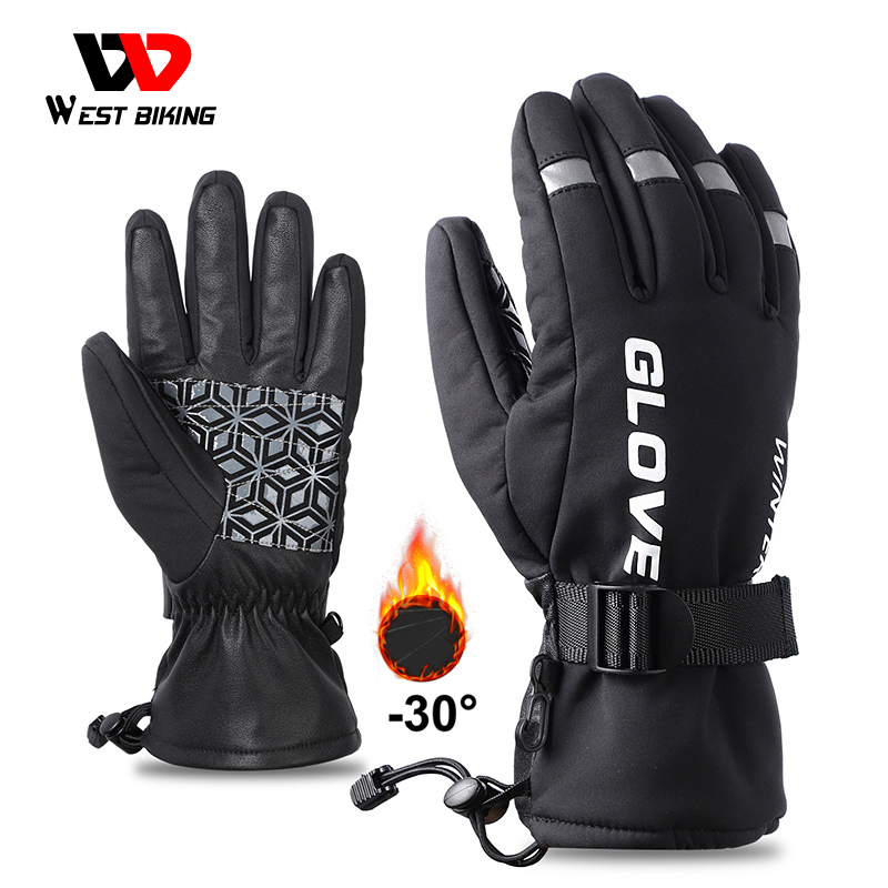Vest cykling ski & sne handsker vandtæt vindtæt vinter snowboard cykel handsker til mænd touch screen termisk sportsvante