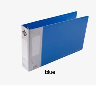 A5 PP Simple azul/negro de gran capacidad de 11 agujeros de acero inoxidable de la Oficina del ordenador archivo billete Clip, papel de almacenamiento de documentos Clip: Azul