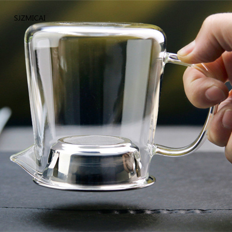 Heat-resisting High Borosilicate Glass Tea Pitcher Tea Set Accessory Clear Glass Fair Mug Chinese Tea Divider Milk Coffee Jug