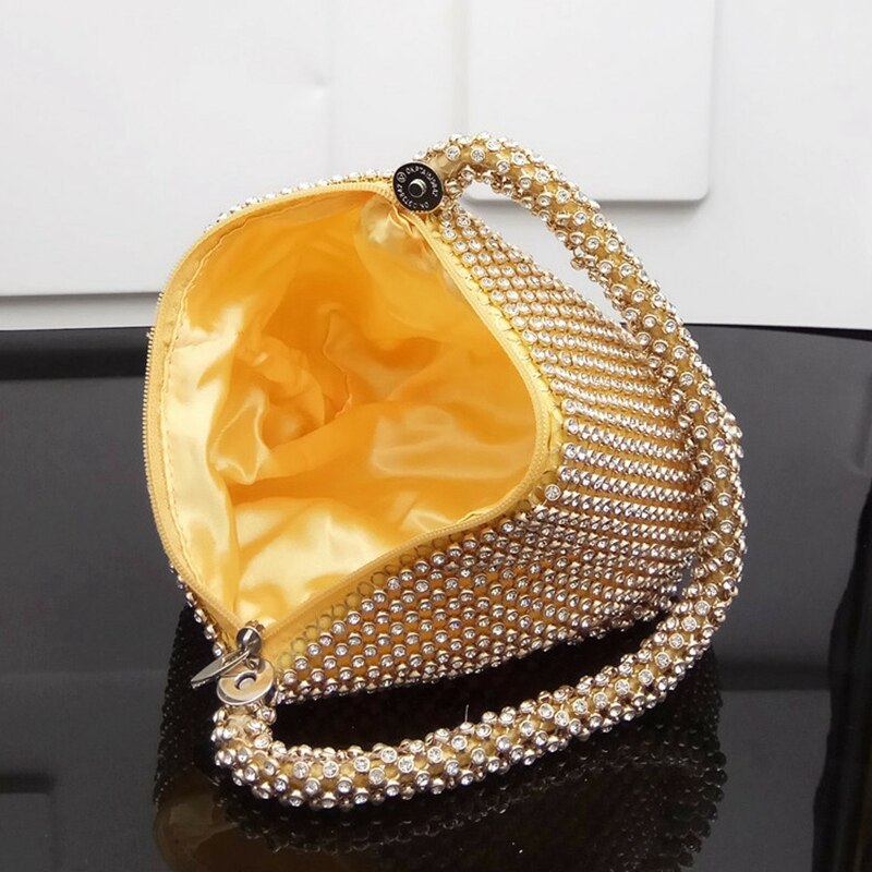 DOYUTIG Luxe vrouwen Diamant Avondtassen Zilver/Goud/Zwarte Steentjes Hobos Handtassen Lady Shiny Clutch Bags a175