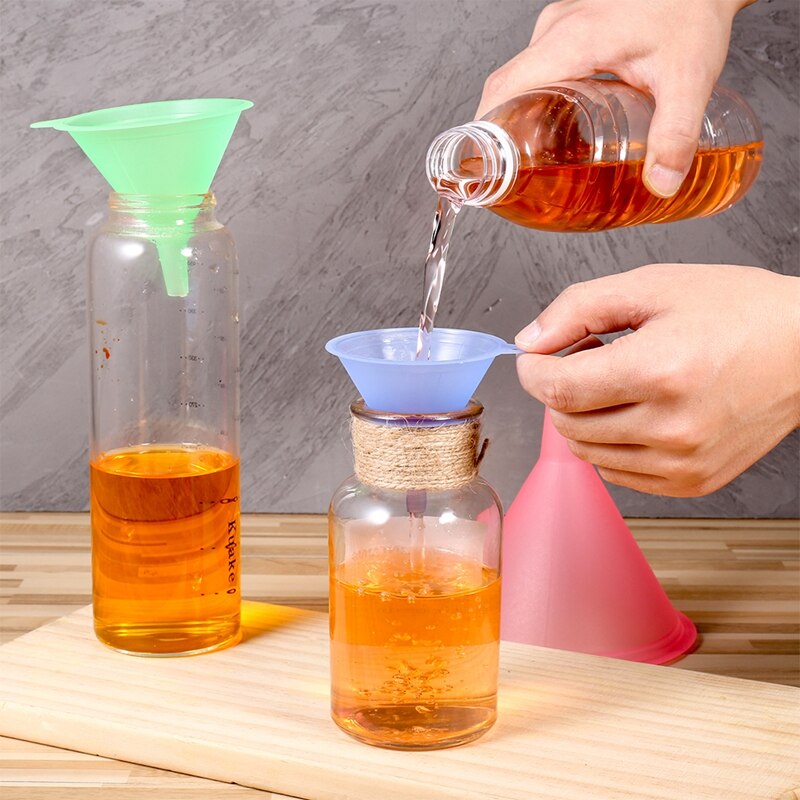 Embudo de plástico líquido para cocina, 5 uds., tamaño pequeño, mediano y grande