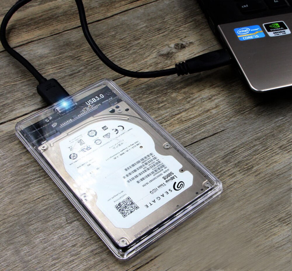 Chipal gjennomsiktig 2.5 -tommers hdd-deksel sata til usb 3.0- adapter høyhastighetsboks harddiskkabinett til samsung seagate ssd 5 gbps