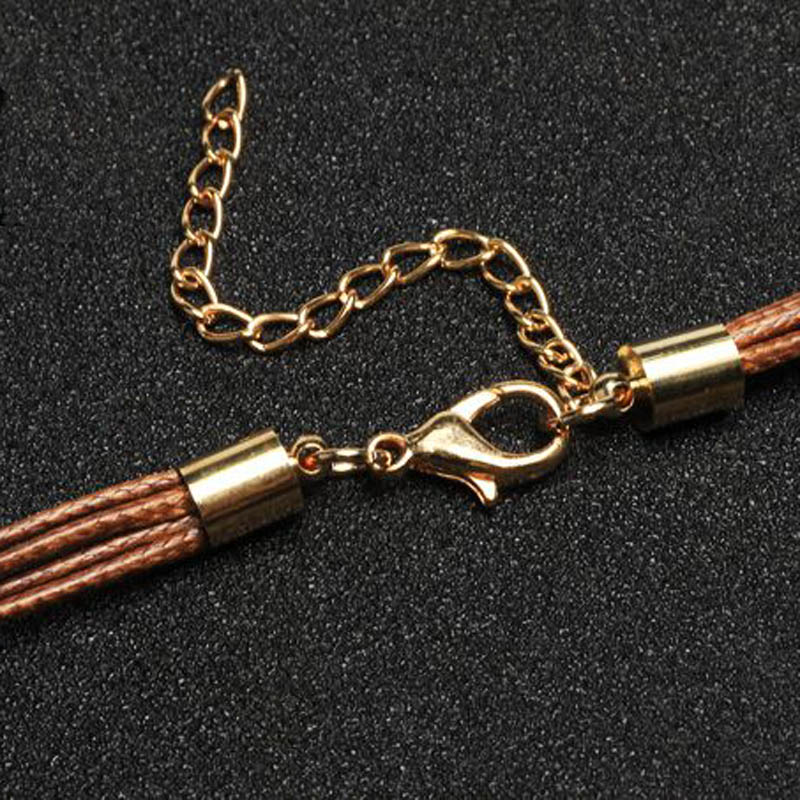 Colgante con de pluma y hoja de cadena de cuerda de estilo bohemio para mujer, joyería fina, collar llamativo