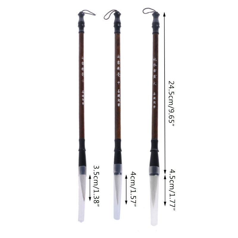 1PC Chinesischen Kalligraphie Pinsel Stift Wolf Schafe Haar Schreiben Pinsel Holzgriff