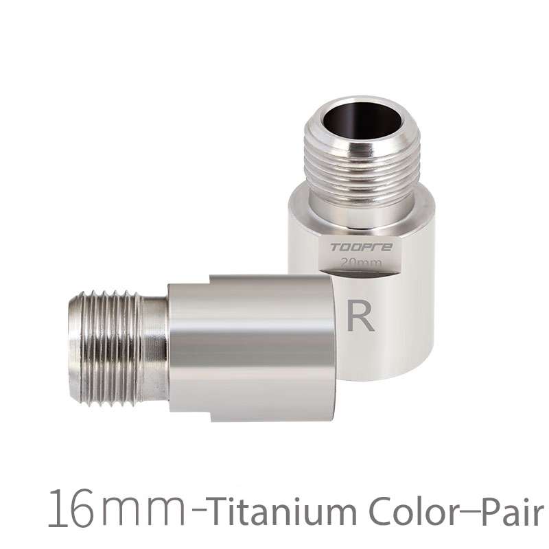 Rrskit Pedaal As Extender 16Mm/20Mm Fiets Pedaal As Extenders Stalen Fiets Pedaal Extension Bouten Spacers Voor mtb Racefiets: 16mm Titanium Color