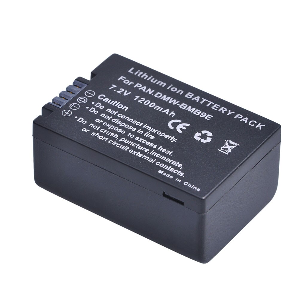 Batería de DMW-BMB9 y cargador LED, accesorio para Panasonic Lumix DMC FZ40K FZ45K FZ47K FZ48K FZ60 FZ70 FZ100 FZ150 DMWBMB9, DMW-BMB9E