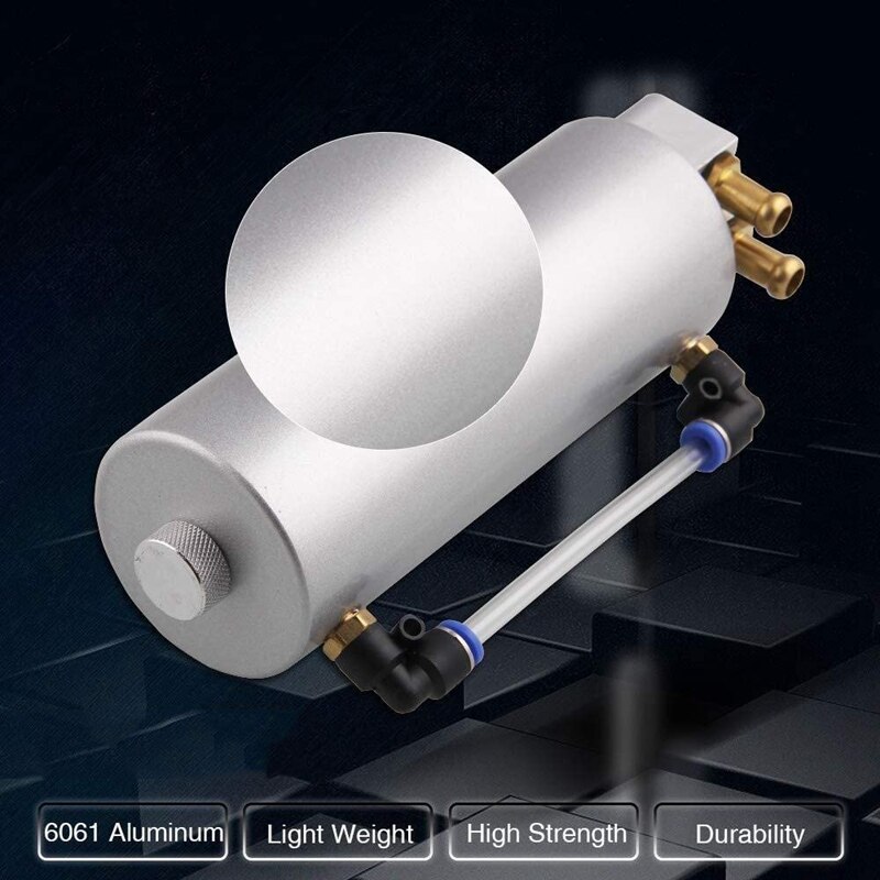 Univarsal aluminium bil olie opsamlingstank kan kit 450ml -  sølv