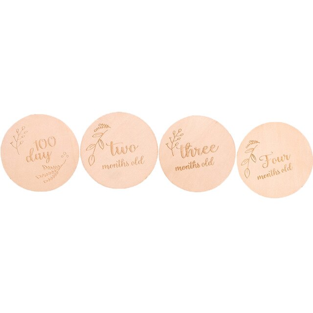 19 st / parti baby milstolpe kort träfotografering milstolpar minnesmärke nyfödda minnesmärkenir nyfödda fototillbehör: Kort 3