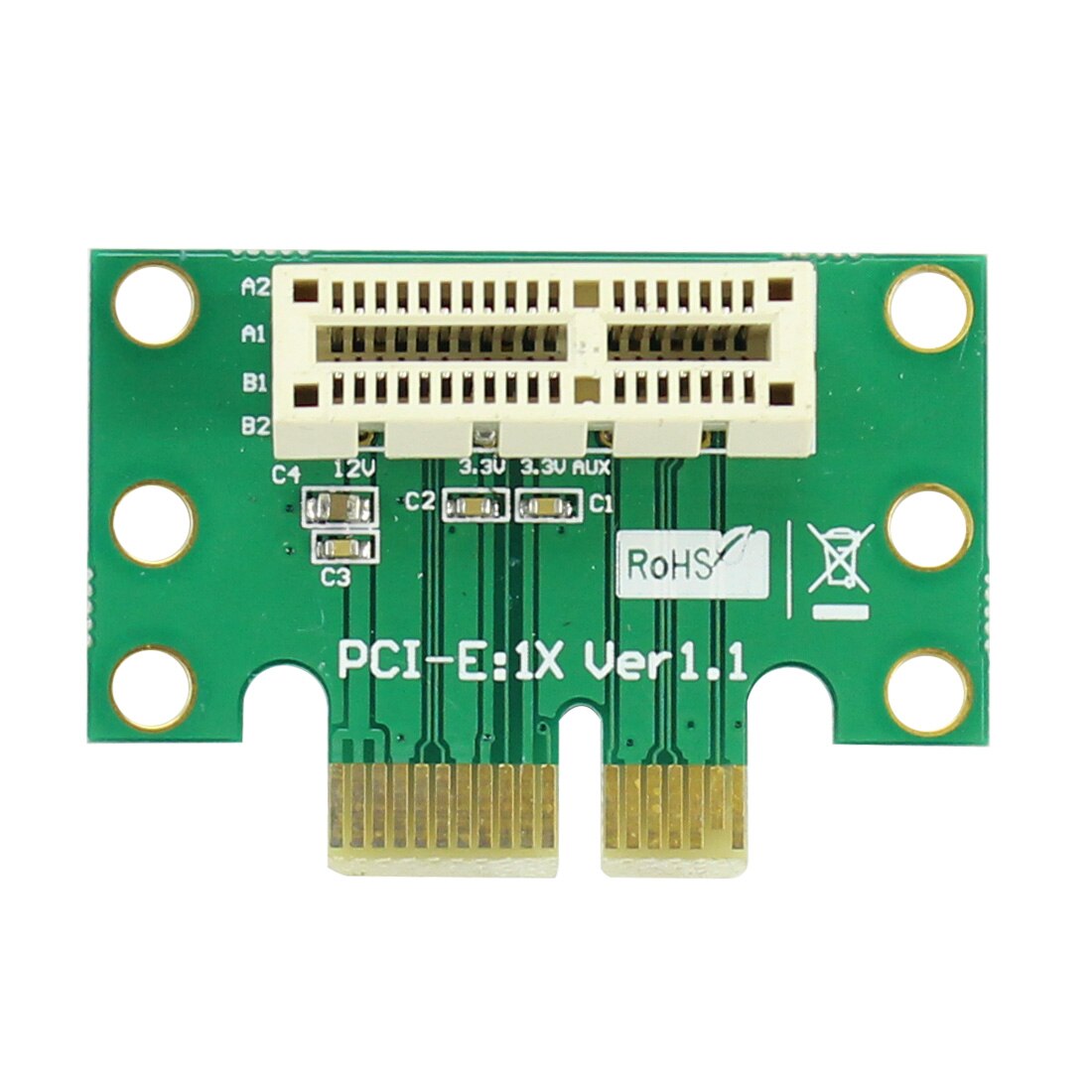 XT-XINTE PCI-E 1X PCI-Express Riser Card 36Pin 90 Degree Adapter Card for Computer 1U/2U Server Chassis Mini Expansion Card