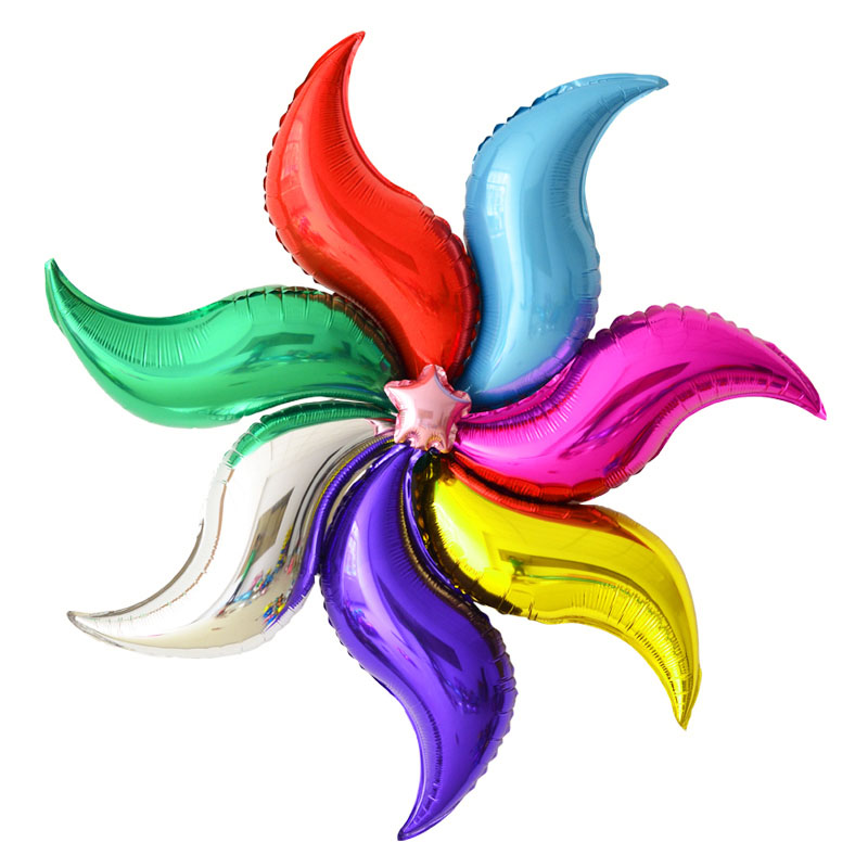 Globos de aluminio en forma de S con forma de flor y llama ondulada, 6 uds., 18/24 pulgadas, bricolaje, cola de sirena, decoración de boda, de cumpleaños, espectáculos