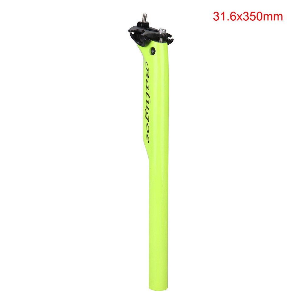 Balugoe Mtb 3K Carbon Fiets Zadelpen Zadelpennen Fiets Koolstofatomen Zadelpen Racefiets Zadelpen 27.2/30.8/31.6*350Mm Offset Tegenslag: Green 31 6x350