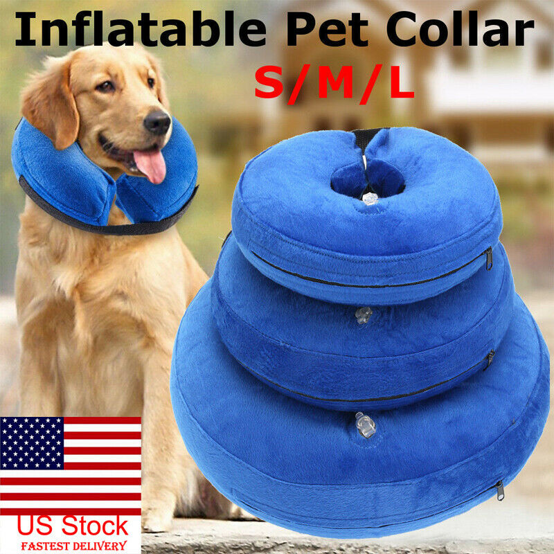 Anti-Lick Supplies For Dogs Cats Pets Cloth Fabric Protective Inflatable Collar Pet Dog Recovery Collar After Surgery Anti-Bite