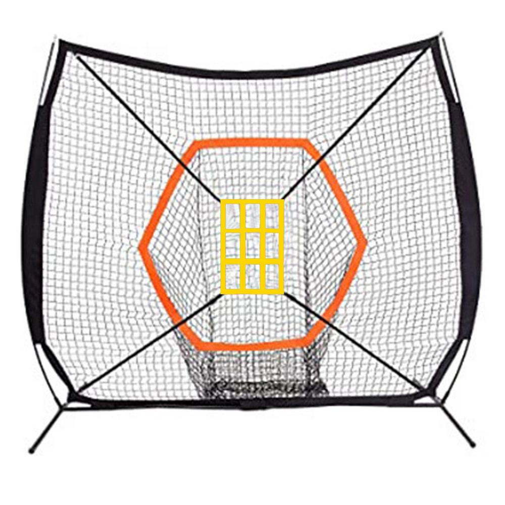Filet d'entraînement de baseball et de softball, équipement portable pour frappe, lancer, frappe, battement: YELLOW