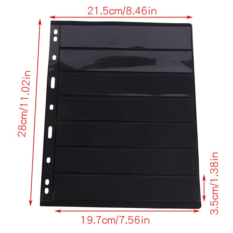 10PCS/Lot 7 Grid Postage Stamps Grid Stamp Page Collection Stamps Holders of Stamp Album PVC