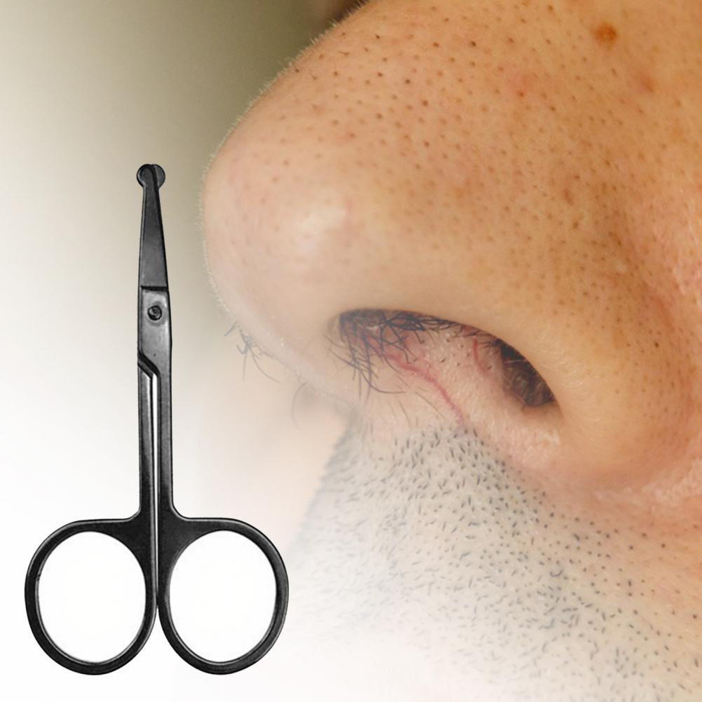 Nose Hair Scissors Safe Anti-rust Stainless Steel Eyebrows Nose Moustache Scissors Eyelash Scissors for