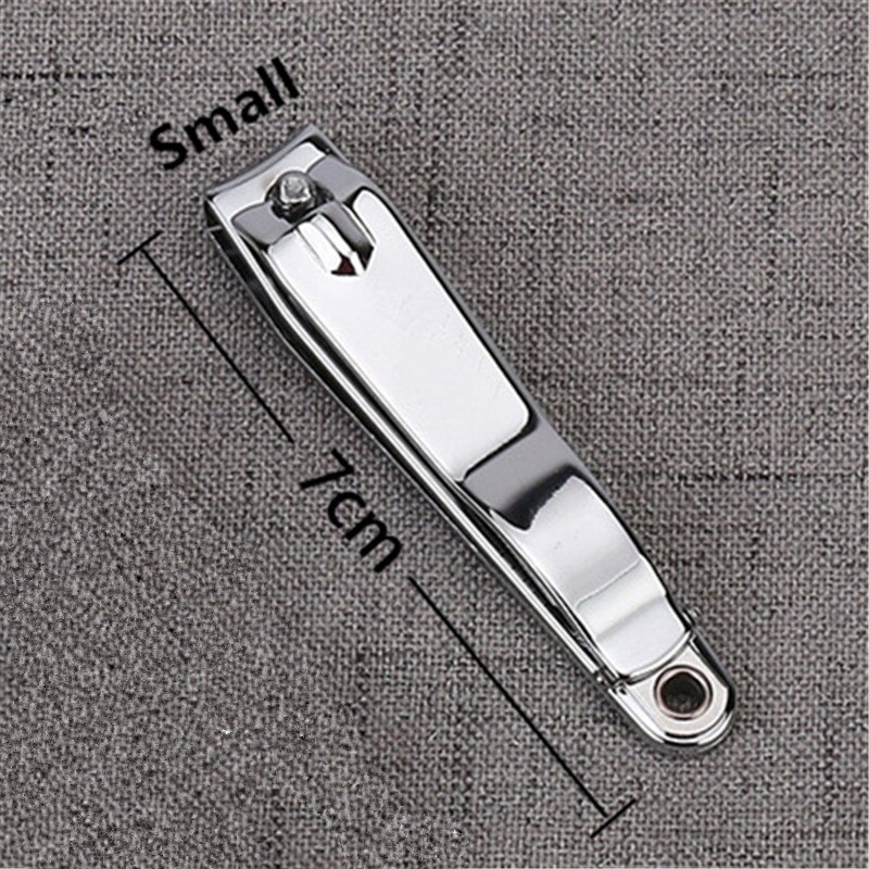 Carbon Rvs Nail Clipper Cutter Trimmer Professionele Manicure Pedicure Hand Teen Nagelknipper 4 Size: 7cm Flat mouth