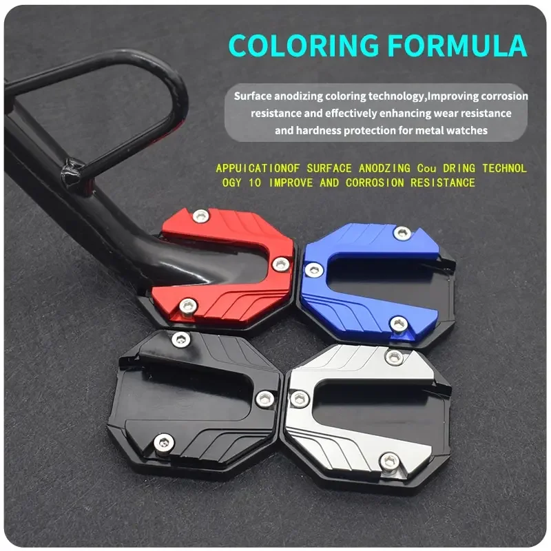Aluminium Motorfiets Fiets Kickstand Extender Anti-Slip Voet Zijstandaard Verlengstuk Voetsteun Voor Motorfiets Crossmotor