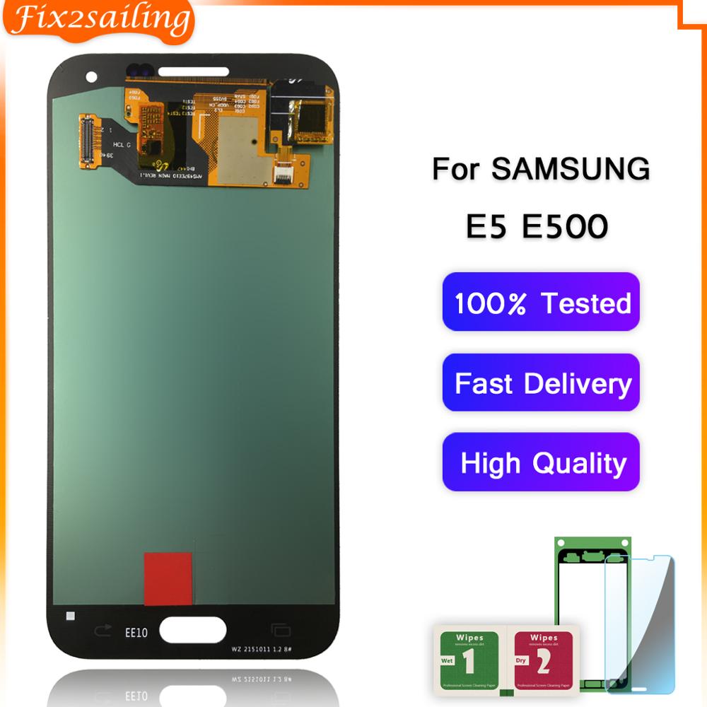 100% Getest Werken AMOLED Lcd Touch Screen Montage Voor Samsung Galaxy E5 E500 E500F E500H E500M