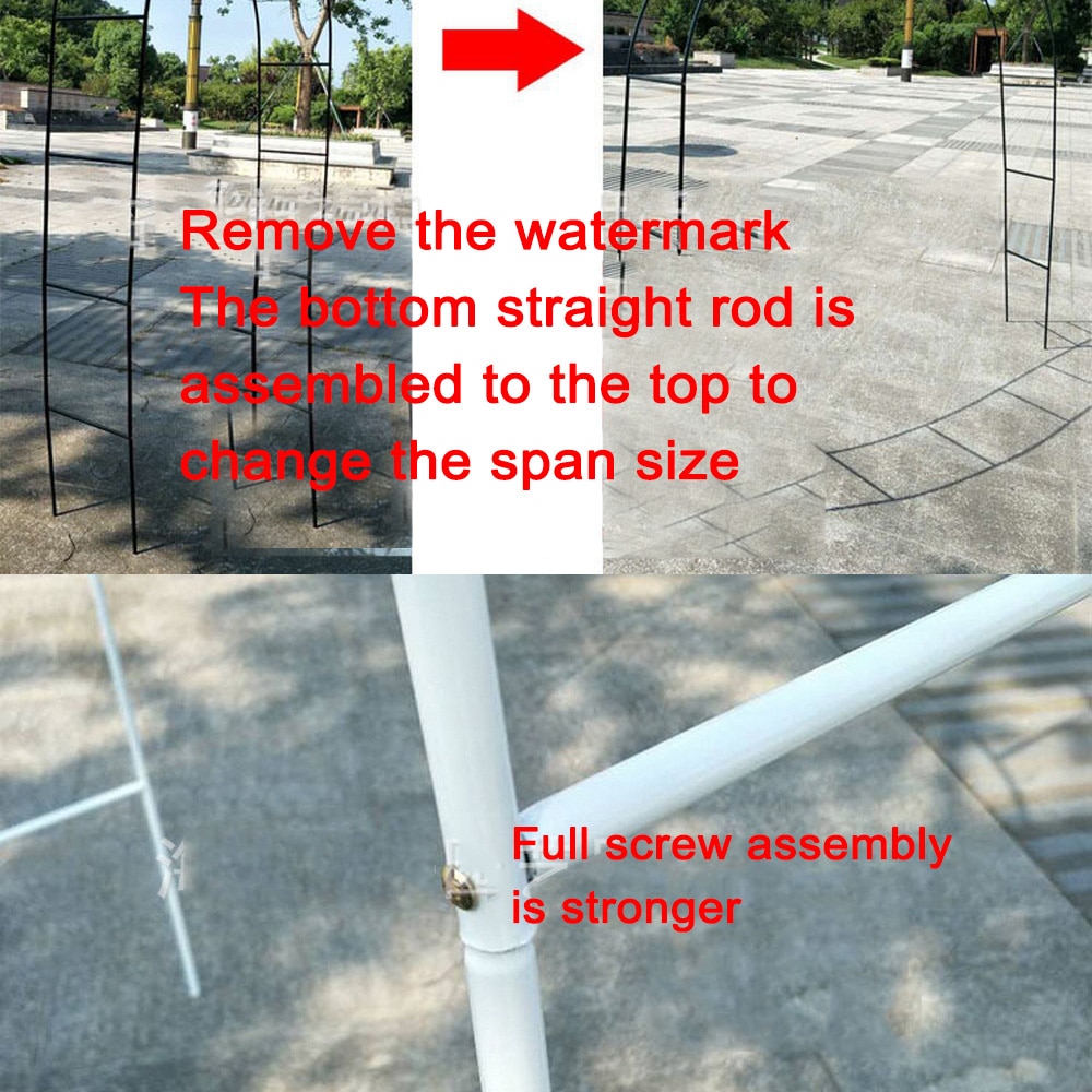 DIY metal łuk ślubny ozdoby ogrodowe tło pergola stojak ramka w kwiaty na ślub urodziny wesele dekoracja 2.4M