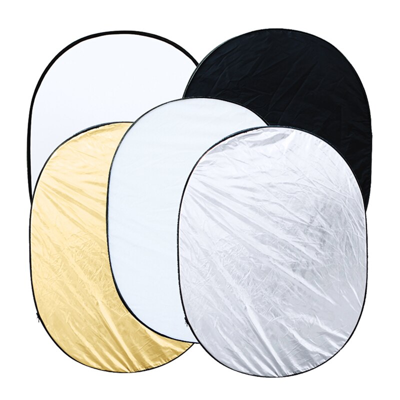 90 * 120cm 5 in 1 Multi Disc Photography Studio Photo Oval Collapsible Light Reflector handhold portable photo disc