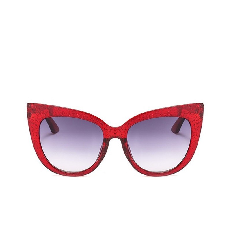 Luxe cat eye zonnebril voor dames, glanzend rood, sexy zonnebril voor dames,  uv400 ronde tinten oculos de sol