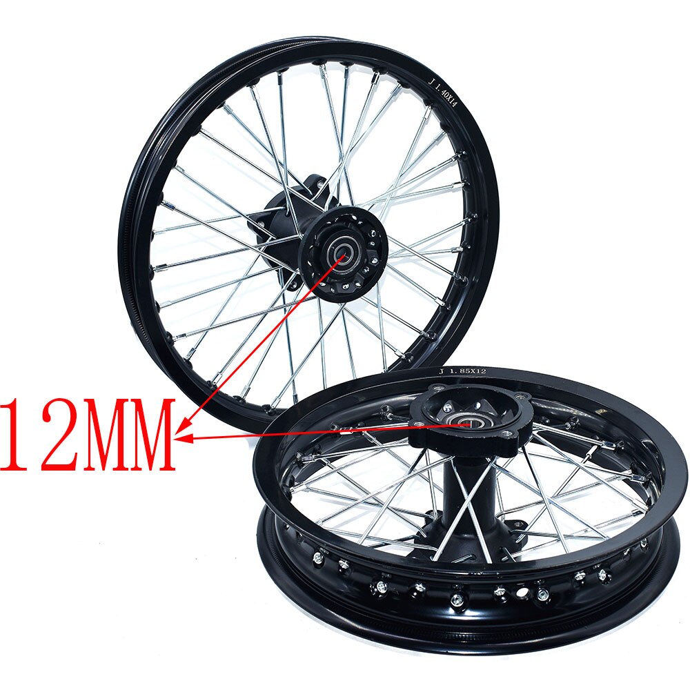 Motorcycle Rear Rim 1.40-14 inch Front 1.85-12 inch Rear Rims Aluminum... – Vicedeal