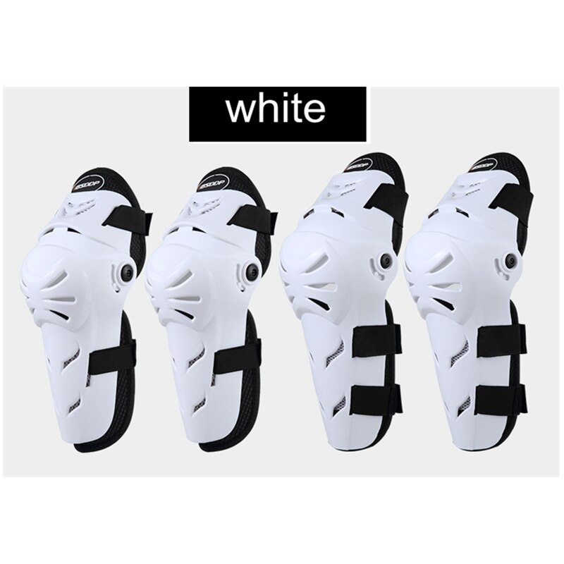 Motolovee Mode Motorfiets Beschermende Kneepad Desigen Outdoor Racing Rvs Motocross Beschermen Knie Elleboog Gear: WHITE