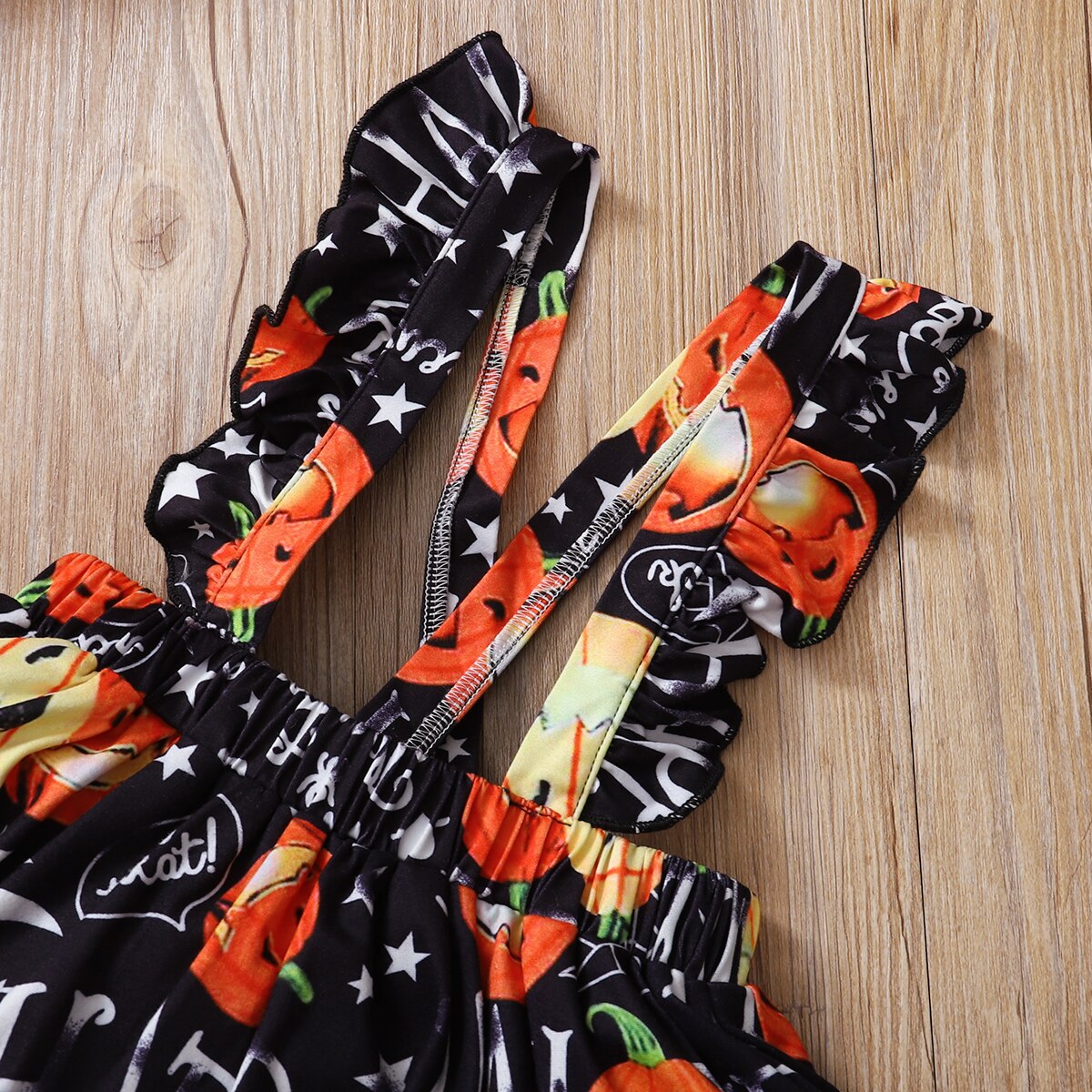 Patpat 2 Stuks Halloween Stijl Pompoen Print Lange Mouwen Oranje Baby Set