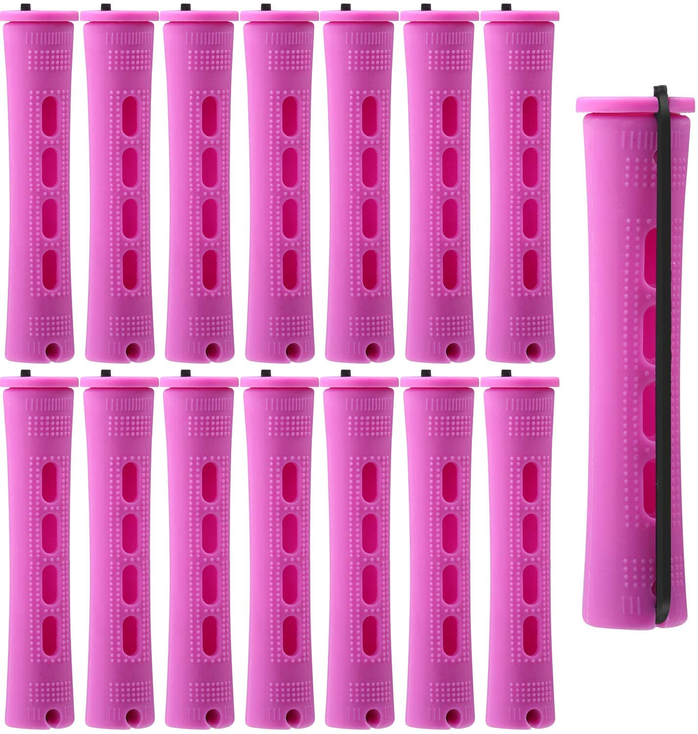60 Pieces Hair Perm Rods Plastic Cold Wave Rods Hair Curling Roller Hair Styling Hairdressing Tools: 60pcs Purple