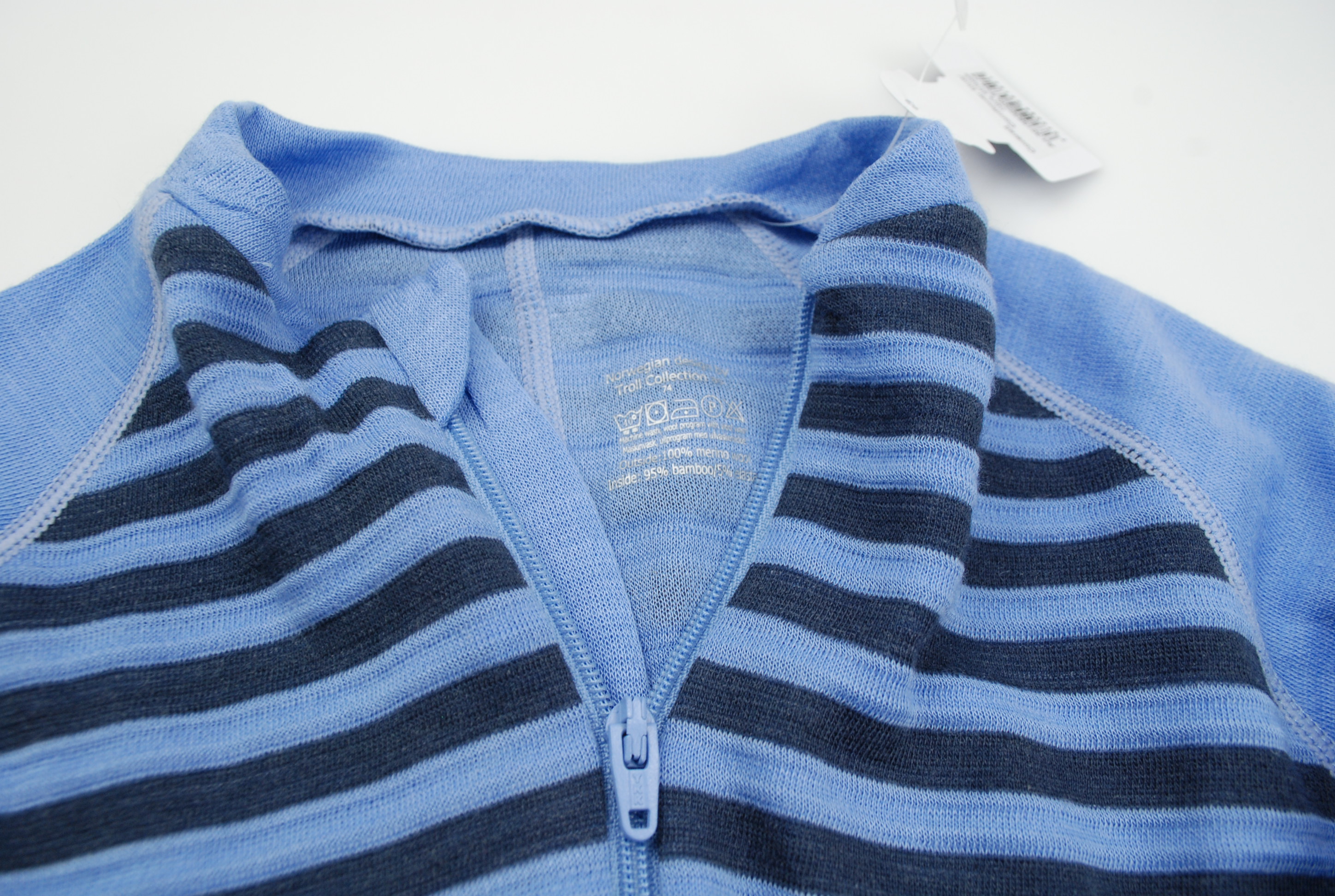 Merino wool bamboo fiber baby romper born baby clothes long sleeve with zipper