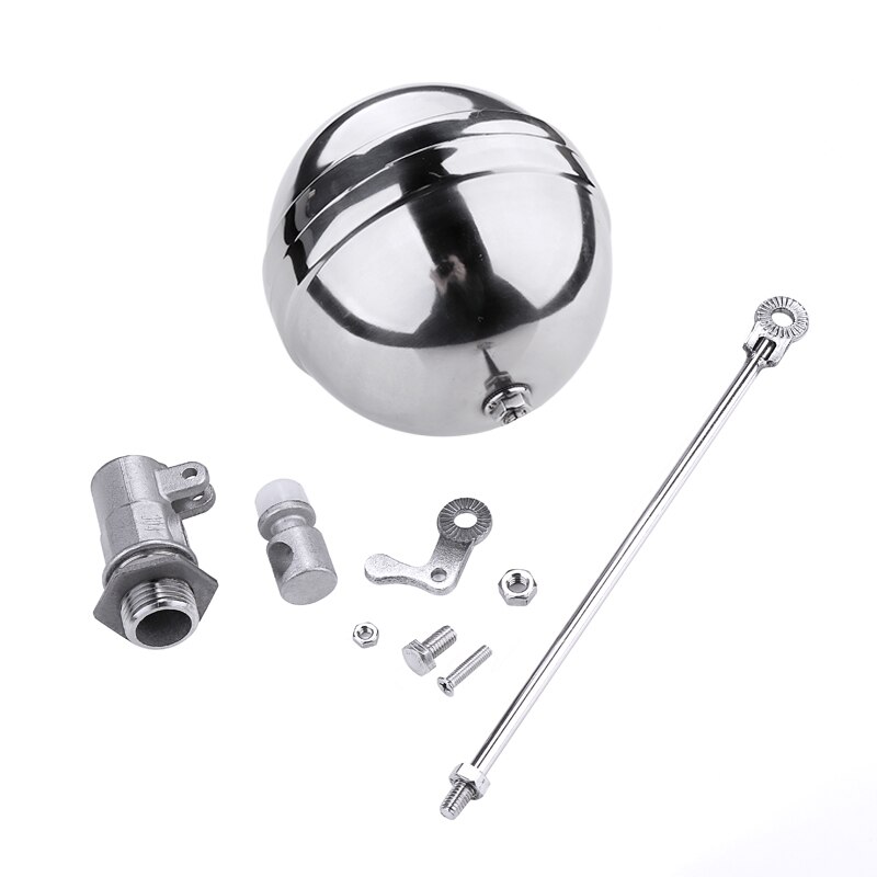 High Pressure Ball Valve Water Tank Liquid Level Metal Float Valve 1/2" Body Toilet Valve Ball Diameter 100mm