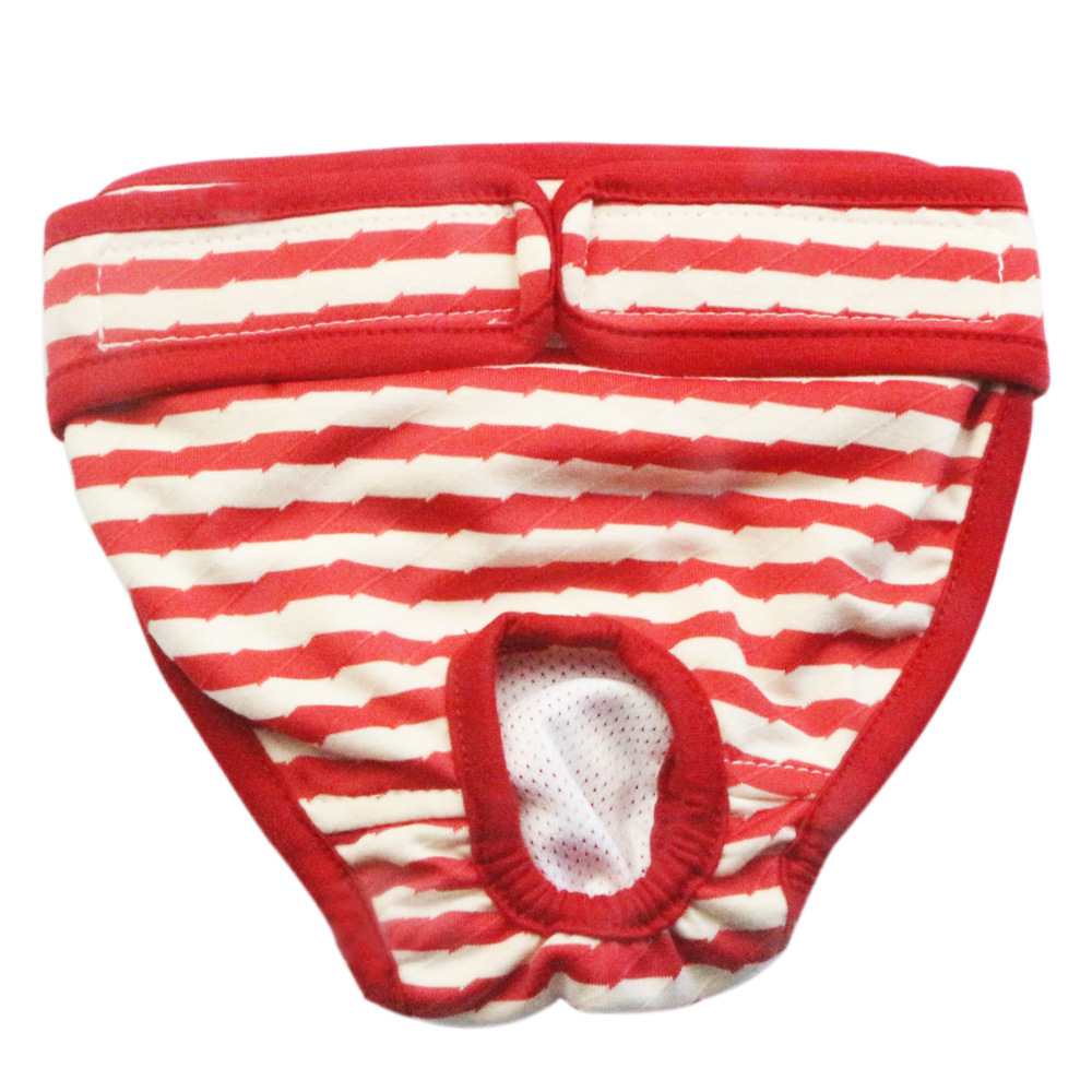 Couches pour hommes et femmes, sous-vêtements menstruels, culottes hygiéniques réutilisables pour petits chiens, pour la stimulation des règles: Red / L