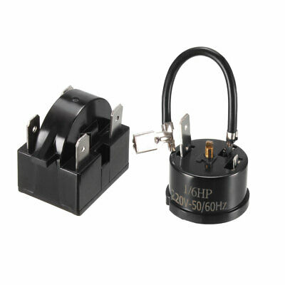 Motor de arranque para refrigerador, relé PTC de 22 Ohm, 4 pines + Protector de sobrecarga del compresor