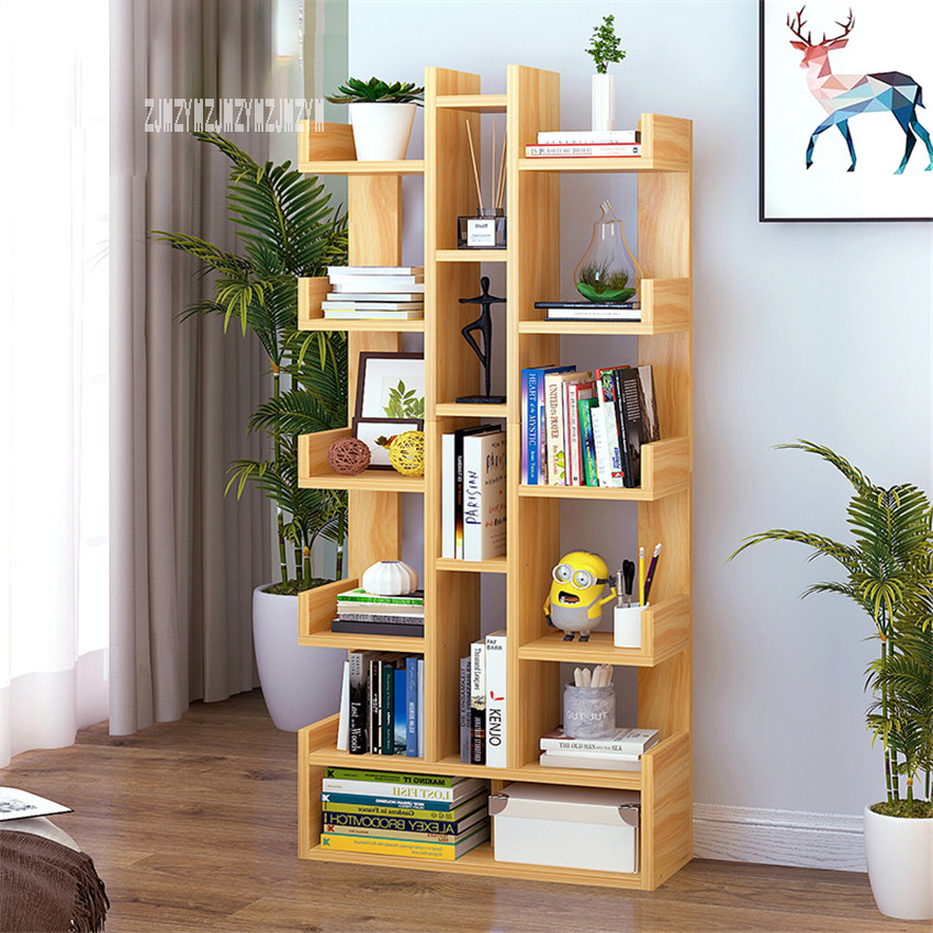 SG271546 Land Bookcase Simple Modern Students Bedroom Simple Bookshelf Economy Display Cabinet Living Room Storage Rack