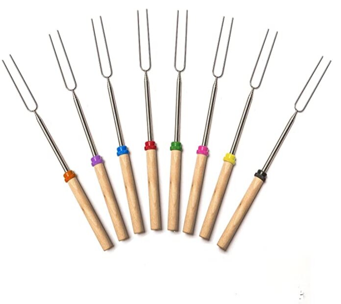 Pmueuff 10 Pièces Fourchettes Marshmallow Brochette