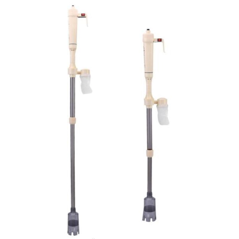 Electric Aquarium Gravel Cleaner AC/Battery Powered Fish Tank Siphon Water Change Cleaning Tool Sand Washing Filter Brush