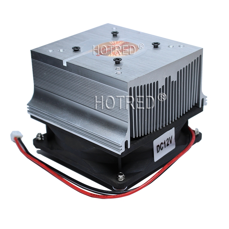 1 Set Aluminium plaat heatsink met 12 V ventilator voor high power led diy Aluminium Koellichaam Cooling Fan voor 50 w 100 w led