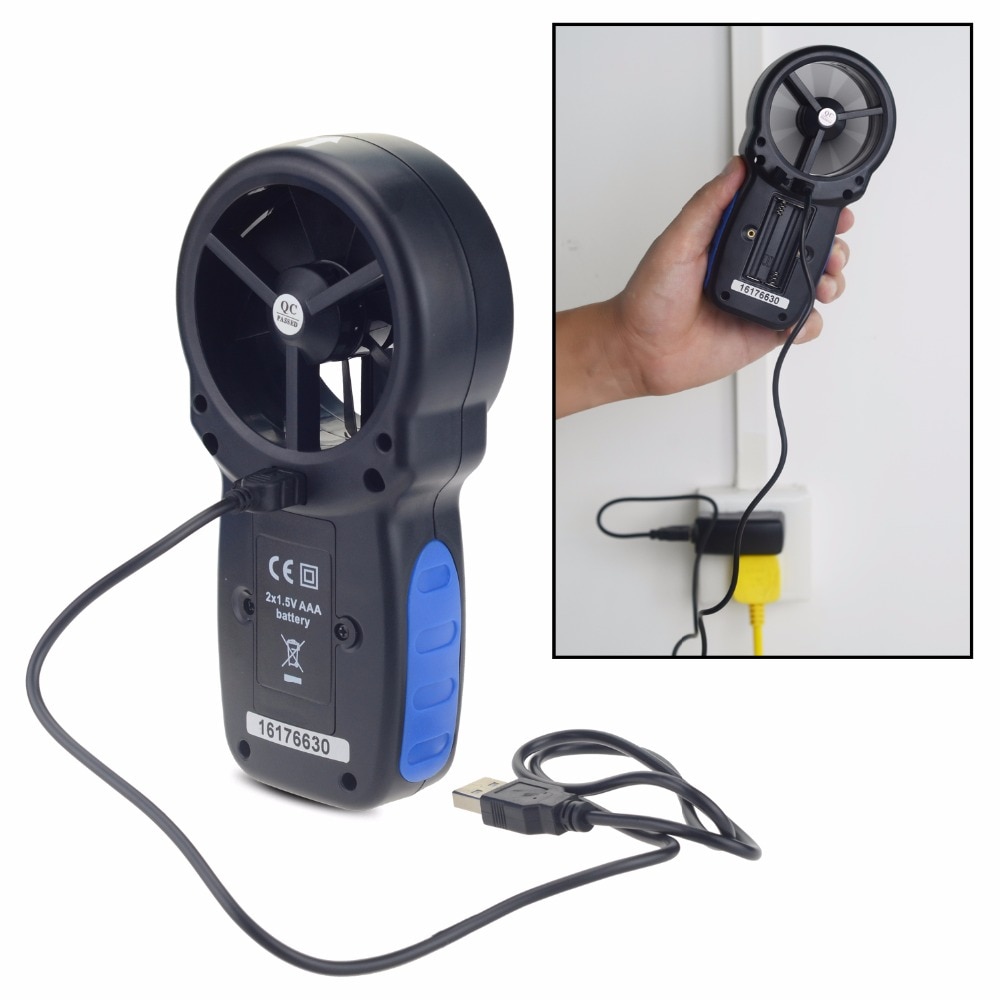 0.3~30m/s Digital Anemometer With Mobile APP Wind Speed Measurement Meter Measure Temperature Tester tools,HoldPeak HP-866B-APP