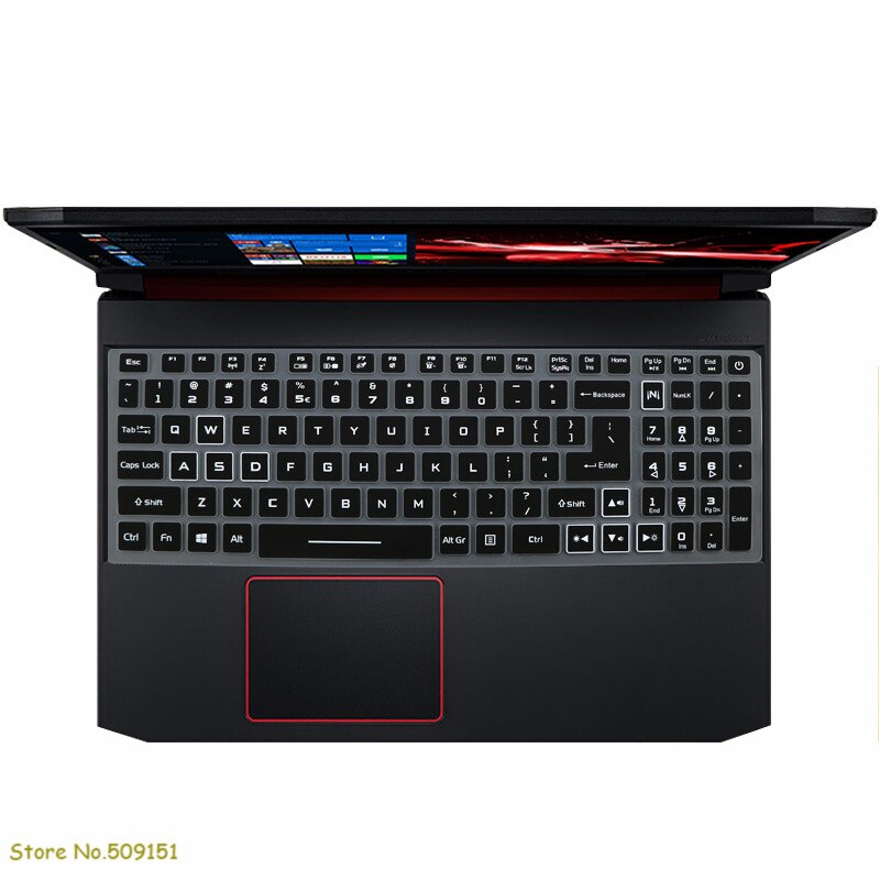 Til acer aspire nitro 5 an515-44 an515-54 an515-55 an515-57 15.6- tommer predator gaming laptop tastaturbeskytter cover: Sort