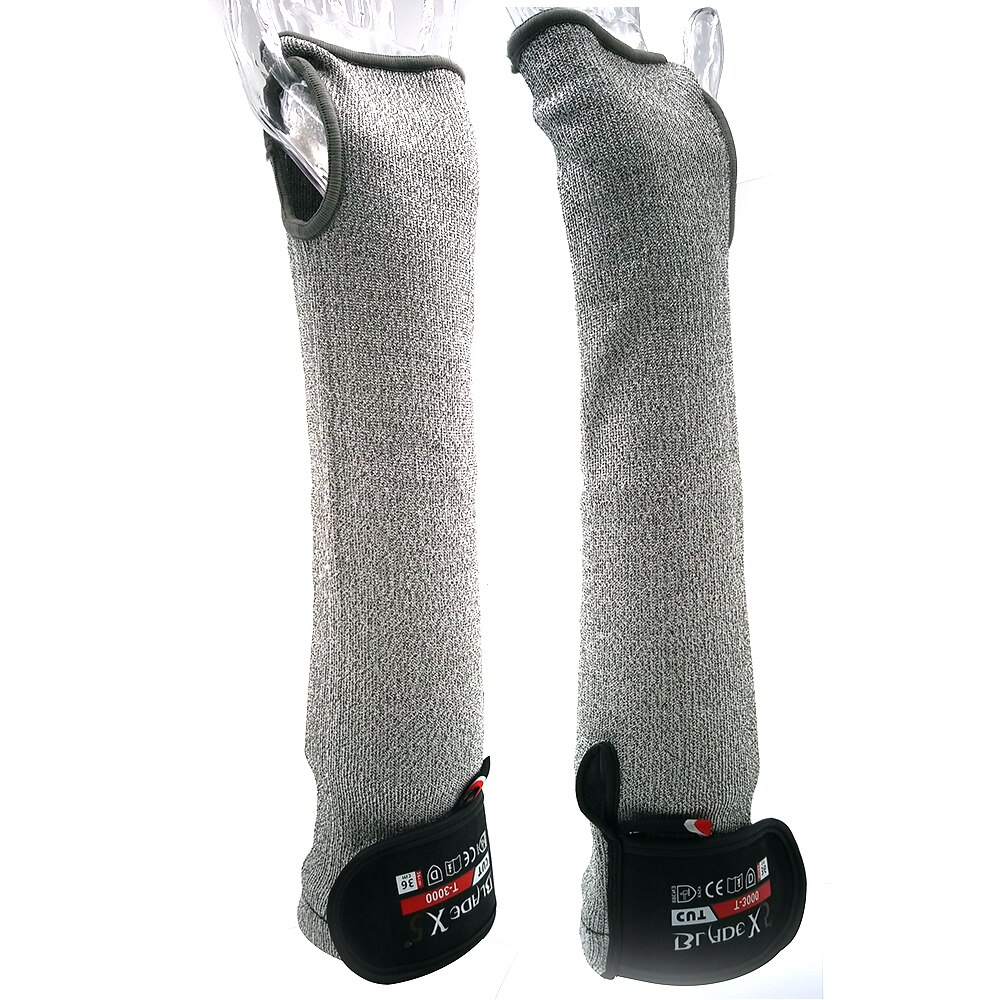 SAFETY-INXS Work Safety Arm Guard Sleeve Level 5 Anti-cutting Protective13 Gauge Cut-resistant Arm Sleeve 45CM