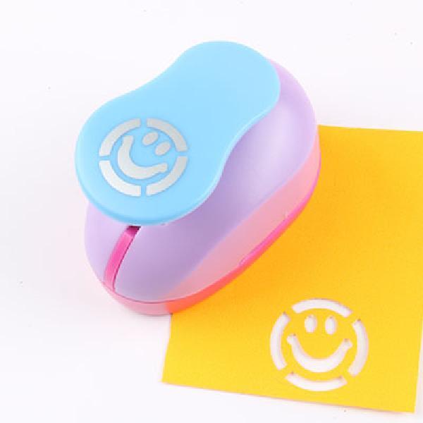 Large Scrapbooking Paper Craft Punch Kids Diary Decorate DIY Cutter Kawaii School Hole Punchers for Handicrafts Drilling Machine: Smile