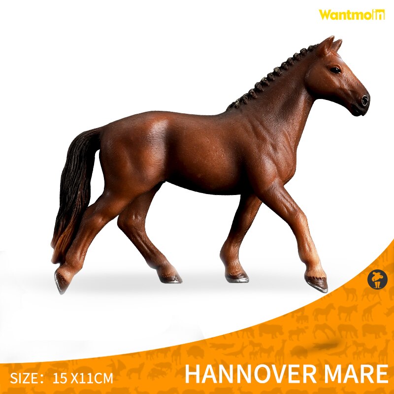 Wantmoin Een Effen Dier Model Set Van Twaalf Zodiac Ratten, Vee, Tijger, Konijn, snake En Pig Kinderen Speelgoed Cognitieve Model: Hanover mare