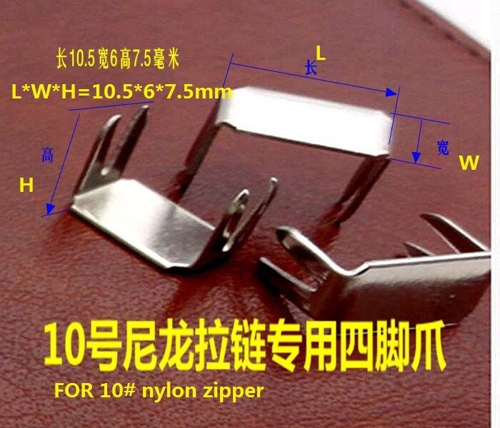 650 Uds tope superior de metal para cremallera de nylon 3 # plata Reparación de cremalleras de nilón tope inferior deslizante en espiral Reparación de rescate