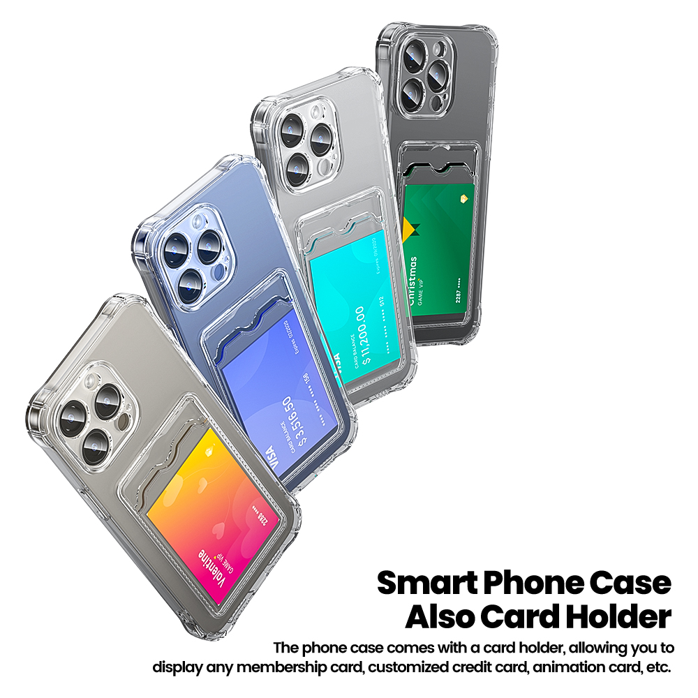 Toocki Transparante Telefoonhoesje Duidelijke Telefoontas Voor iPhone 15 14 13 12 Pro Max Plus Siliconen TPU Zachte Schokbestendige Achterkant Portemonnee Cover