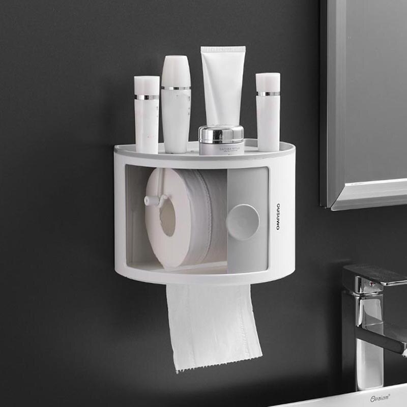 Badkamer Tissue Doos Zelfklevende Tissue Case Waterdichte Opslag Houder Wall Mount Cosmetische Opbergdoos Huishoudelijke