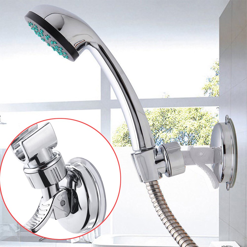 Brusebad sugekop universal justerbart badeværelse bevægeligt monter bruser hoved holder brusebad tilbehør til badeværelset